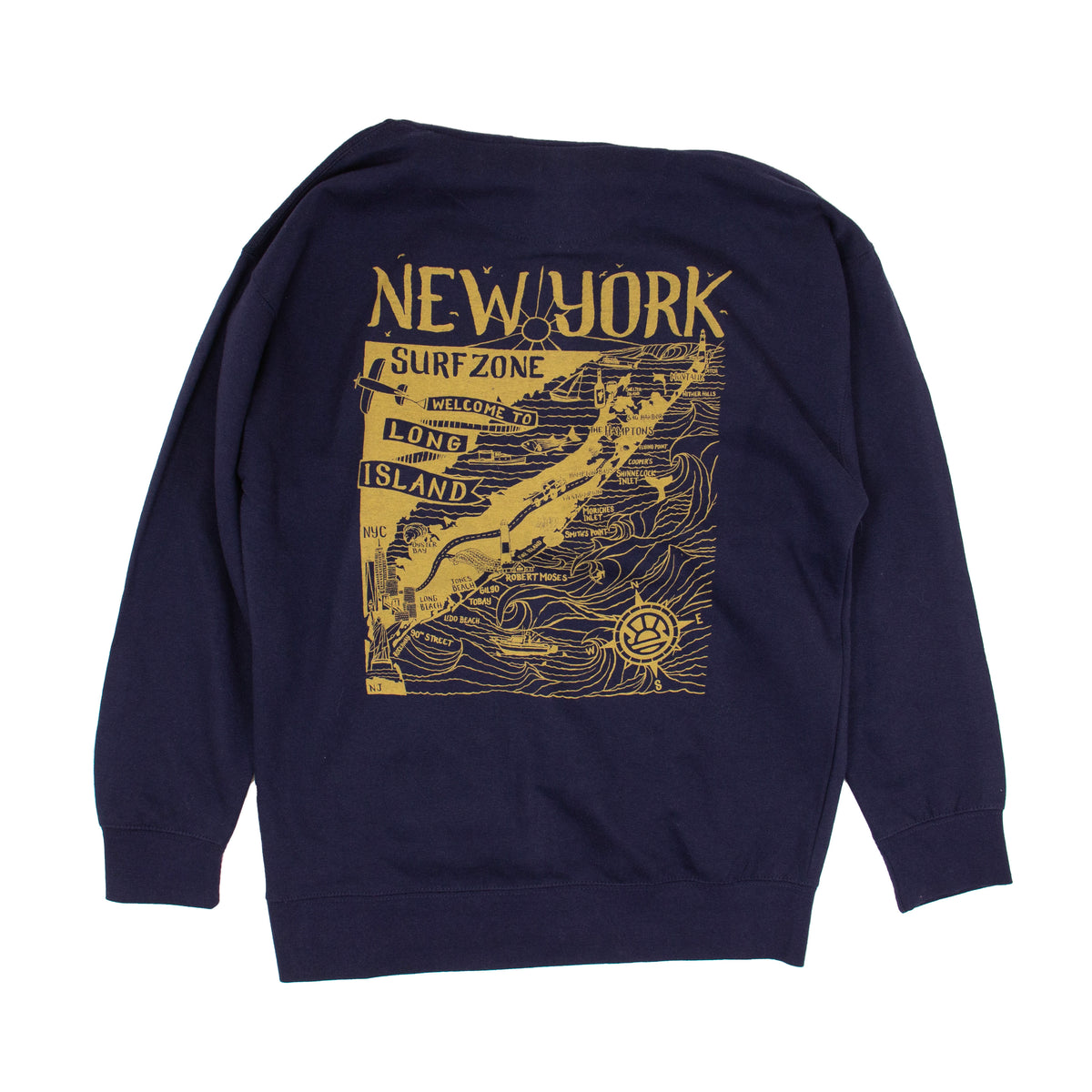 Flying Point NY Map Hoodie Flying Point Surf