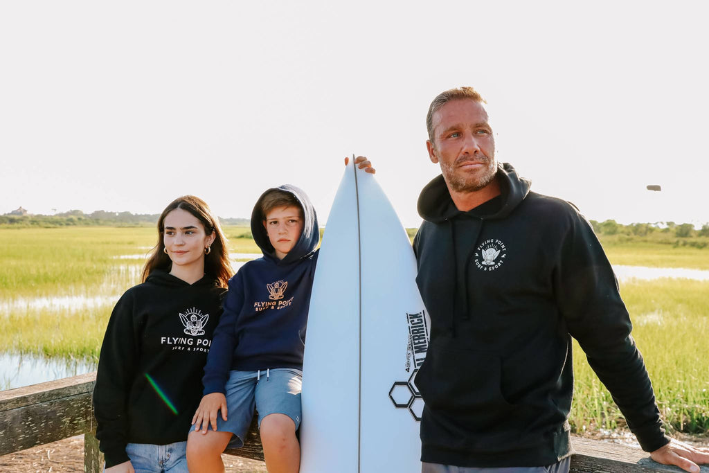 family photo shoot of flying point surf collection.