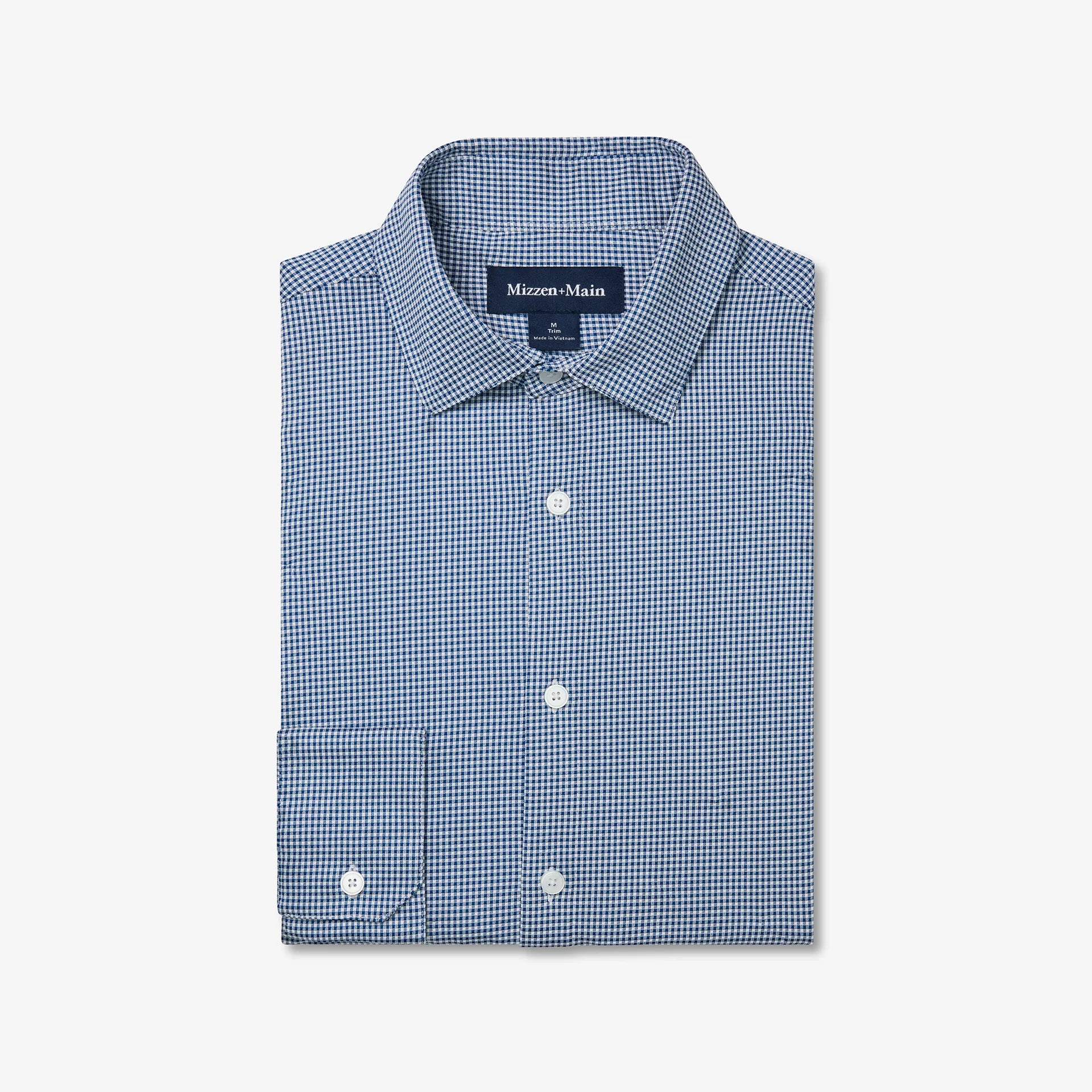 mizzen main dress shirts Halyard LS Dress Shirt Medium Classic / Navy Peter Gingham