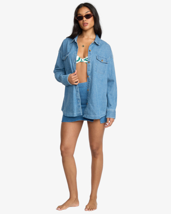 Billabong Fadeaway Denim Shacket – Flying Point Surf